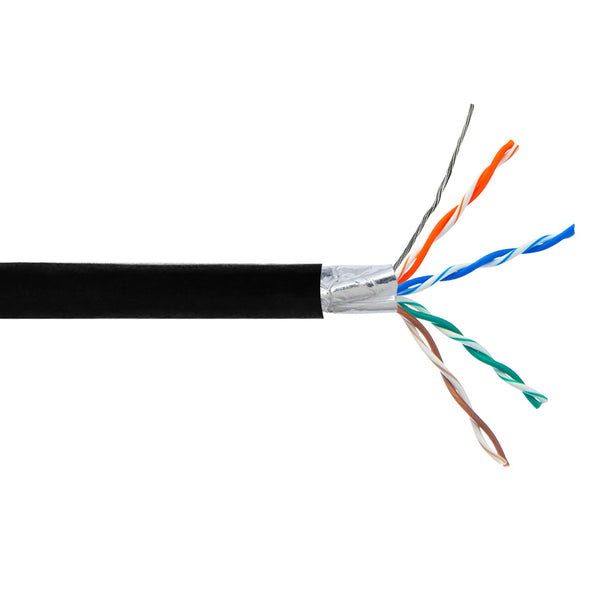  WIREZEE 24AWG - 4 pares CAT5e de par trenzado sin blindaje  (UTP) cable sólido de cobre para interiores de 1000 pies (UTP cobre,  blanco) : Electrónica