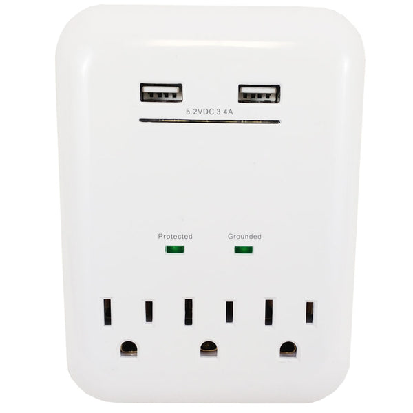 Smart WiFi 4 Outlet 2 USB Ports Power Surge Protector