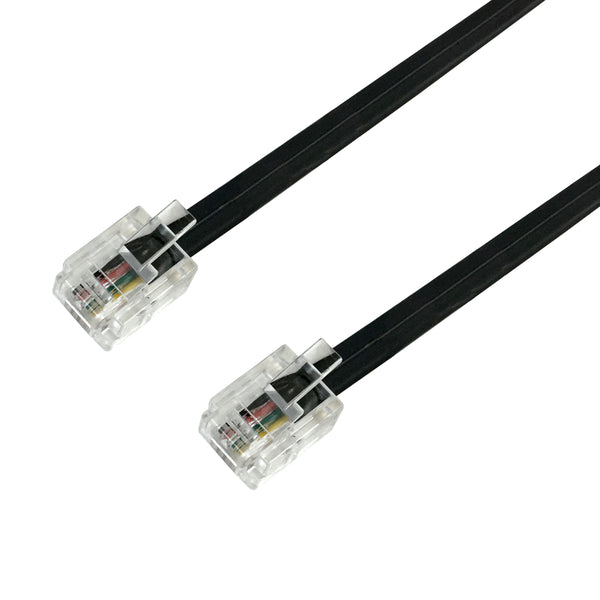 RJ11 Modular Data Cable Straight Through 6P4C - 28AWG