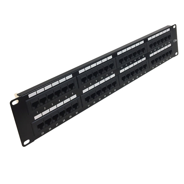 Tripp Lite 48-Port Cat6 Cat5 Patch Panel High Density 110 Punch down  Rackmount 1URM TAA - patch panel - 1U - 19 - N252-048-1U - Patch Panels 