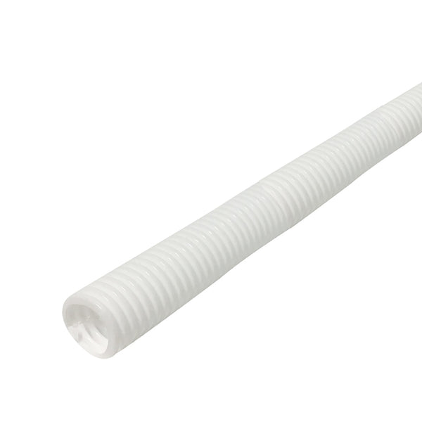 Split Wire Loom Tubing PE Corrugated Pipe Conduit 10ft Length 10x13mm White  for Wire Cable 