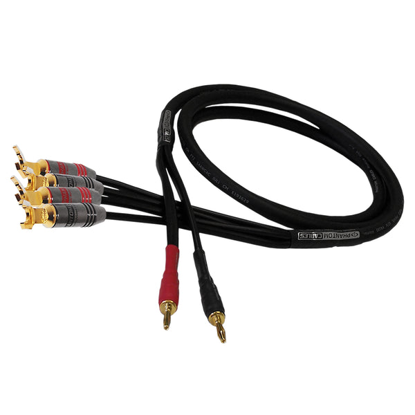 Premium Phantom Cables Spade Lug Speaker Cable FT4
