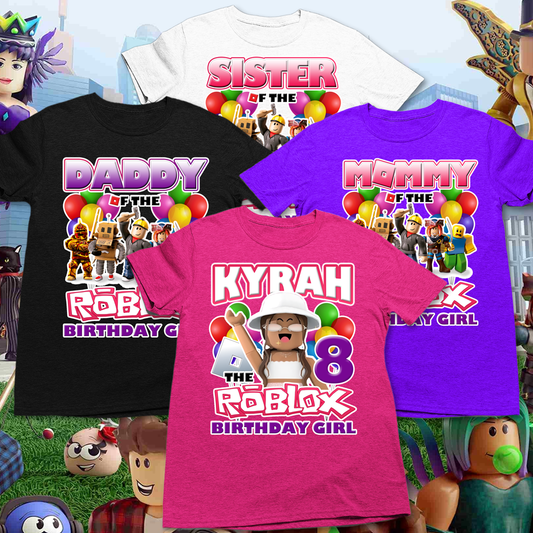 Roblox Personalized Birthday Shirt for Girl