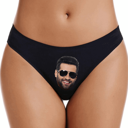 Customizable Play with me Thongs (Black) Add Name or Phrase on the