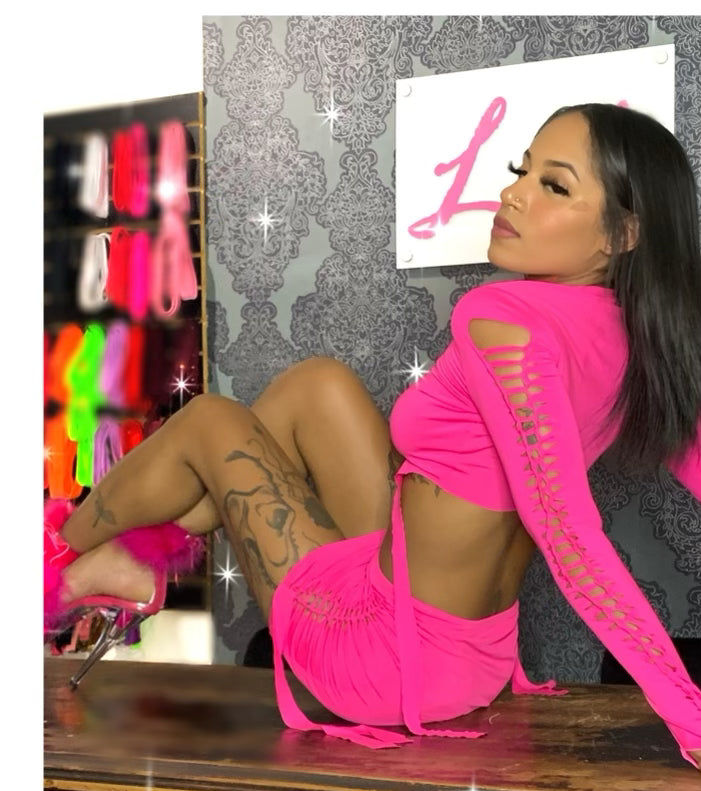 Two Piece Fishtail Skirt Set