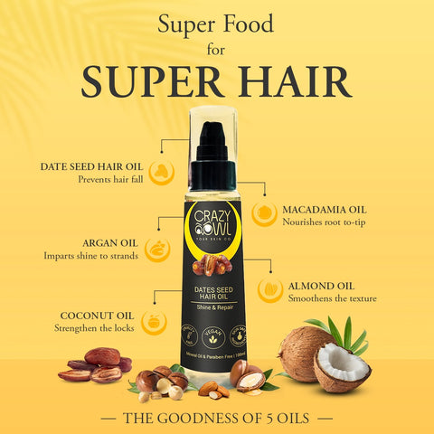 Buy The Best Dates Seed Oil Shampoo Online  Crazy Owl