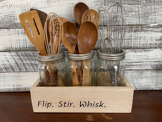 4 Jar Cooking Utensil Holder – WilloCreek Boutique