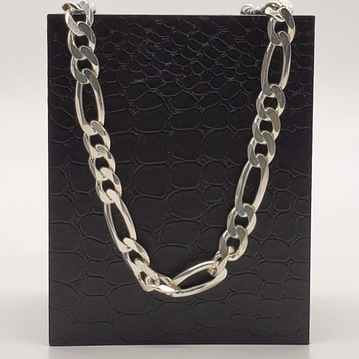 Figaro Chain 925 Sterling Silver 11mm 16-30" Inch