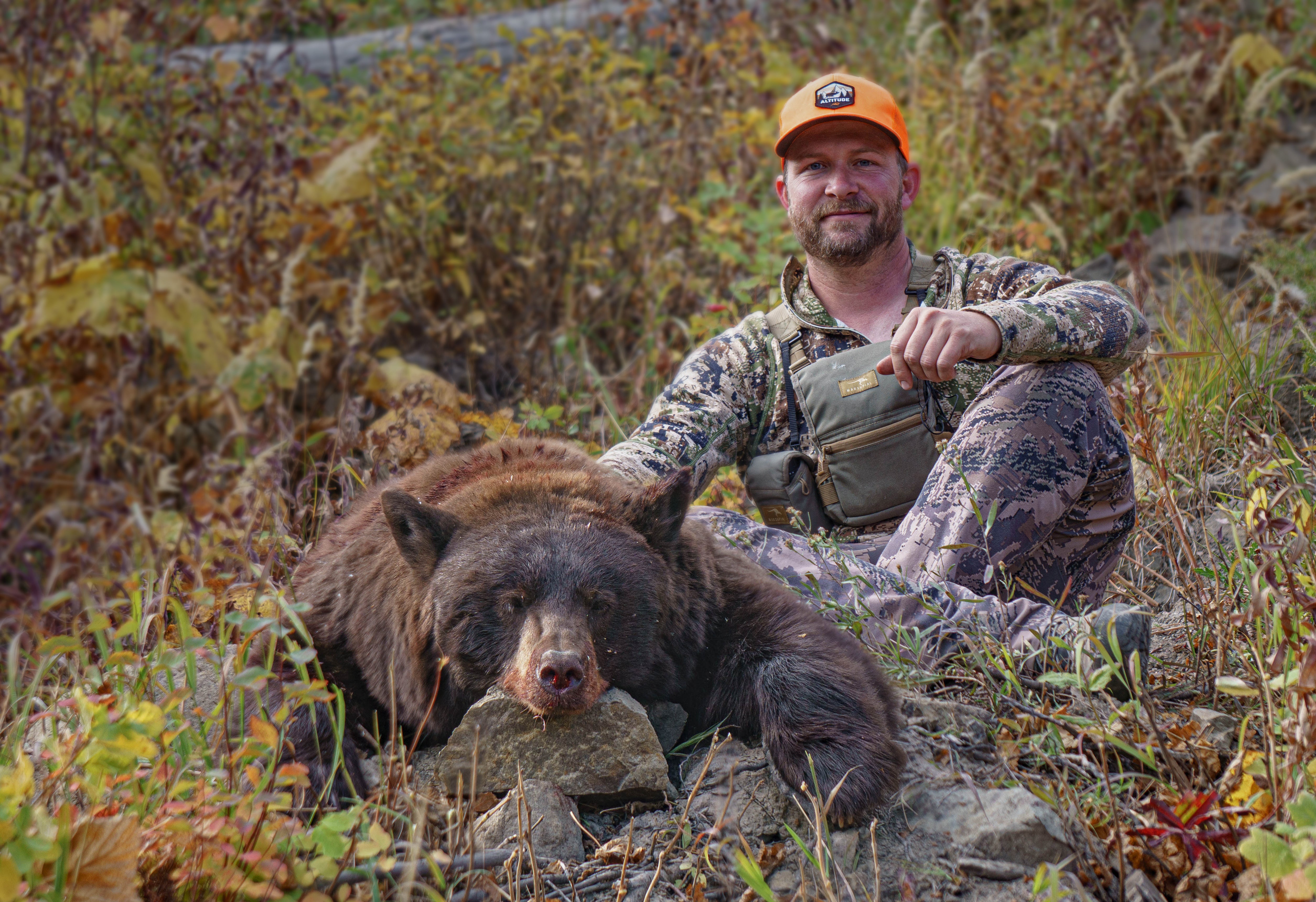 Hunter with Black Bear