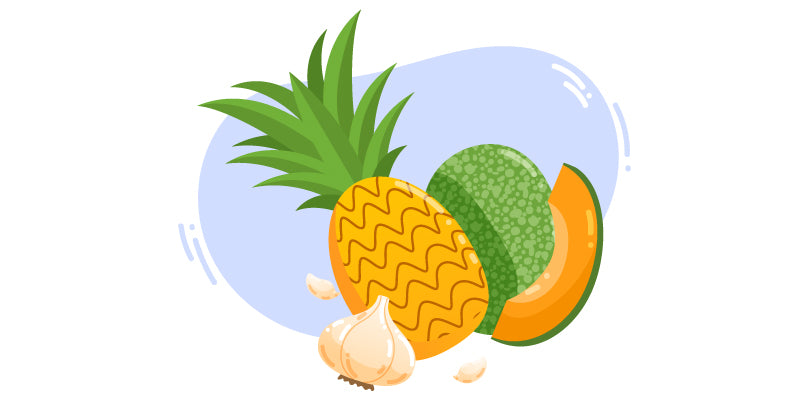 Consume diuretic foods such as pineapple, garlic and melon.