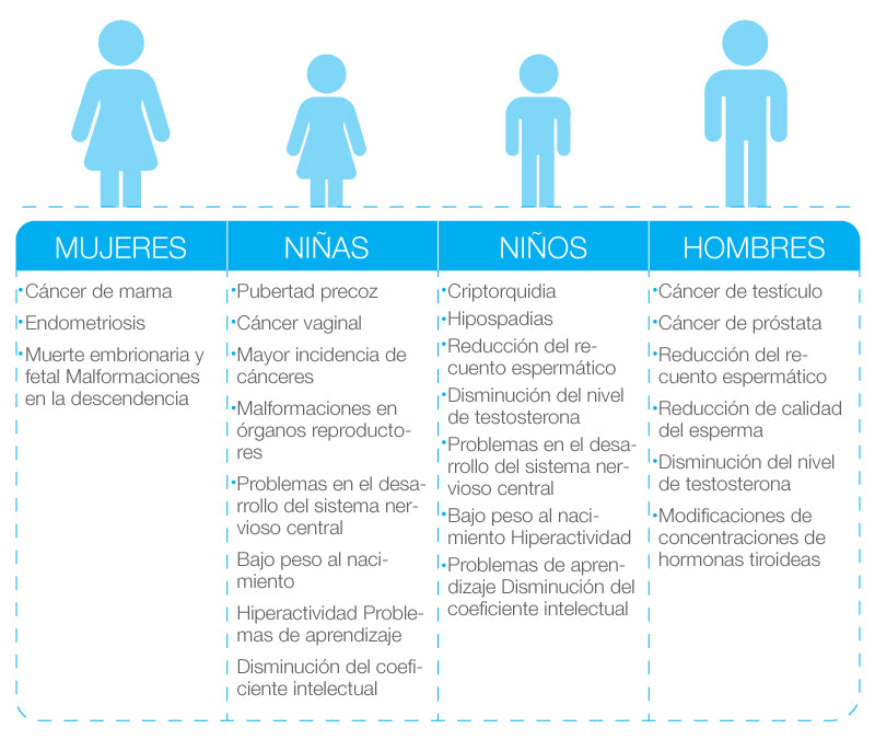 ¿Qué efecto tienen los contaminantes hormonales en la salud humana?