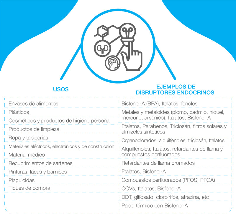 ¿Cómo nos exponemos a los disruptores endocrinos?