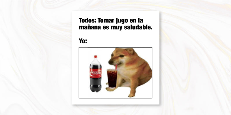 Memes sobre el estilo de vida saludable de la semana