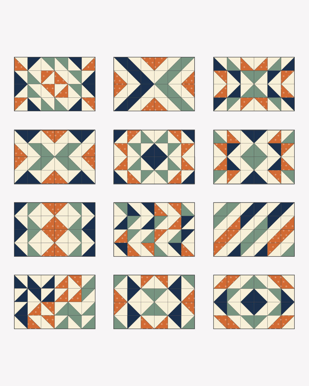 Playful Placemats quilt pattern layouts