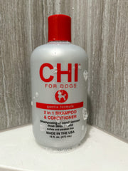 CHI 2 in 1 dog shampoo and conditioner bottle