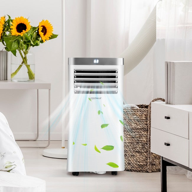 8000 BTU 3-in-1 Portable Air Conditioner with Built-in Dehumidifier & Remote Control, Air Cooler for Home Office