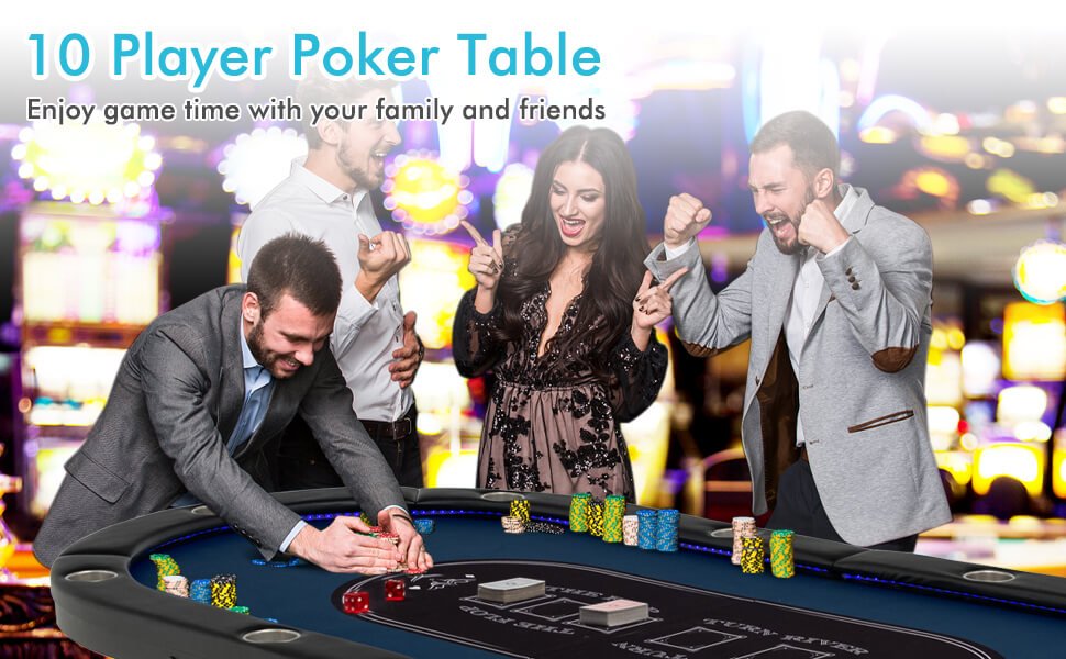 10-Player-Foldable-Poker-Table-84-Portable-Casino-Leisure-Texas-Holdem-Game-Table-with-Cup-Holders-and-USB-Ports-for-Blackjack-Board