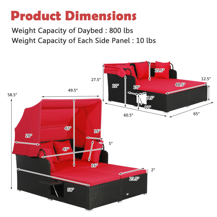 2-Person-Outdoor-Rattan-Daybed-Patio-Wicker-Loveseat-Sofa-Set-with-Retractable-Canopy-and-Cushions