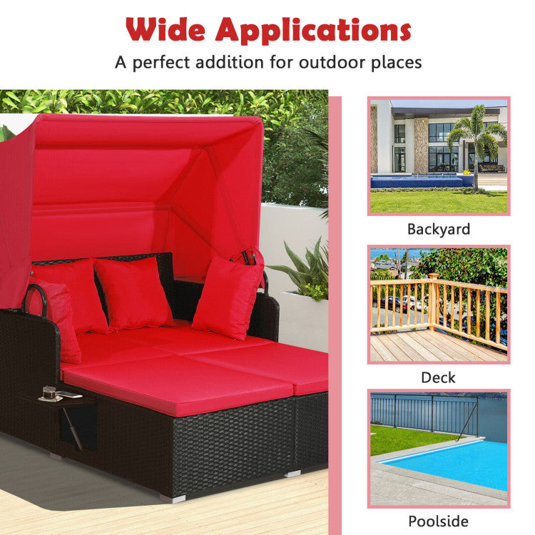 2-Person-Outdoor-Rattan-Daybed-Patio-Wicker-Loveseat-Sofa-Set-with-Retractable-Canopy-and-Cushions