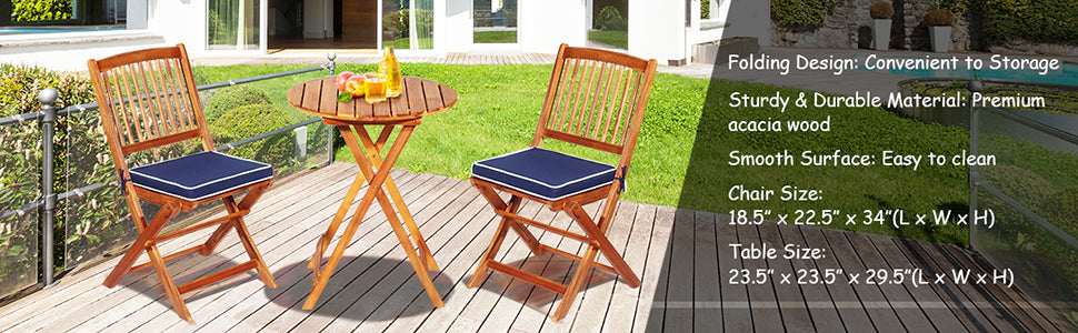 3-ieces-Otdoor-cacia-ood-Bistro-Set Foldable-Pati-Chair-and-Table-Set-with-Removable-Cushion