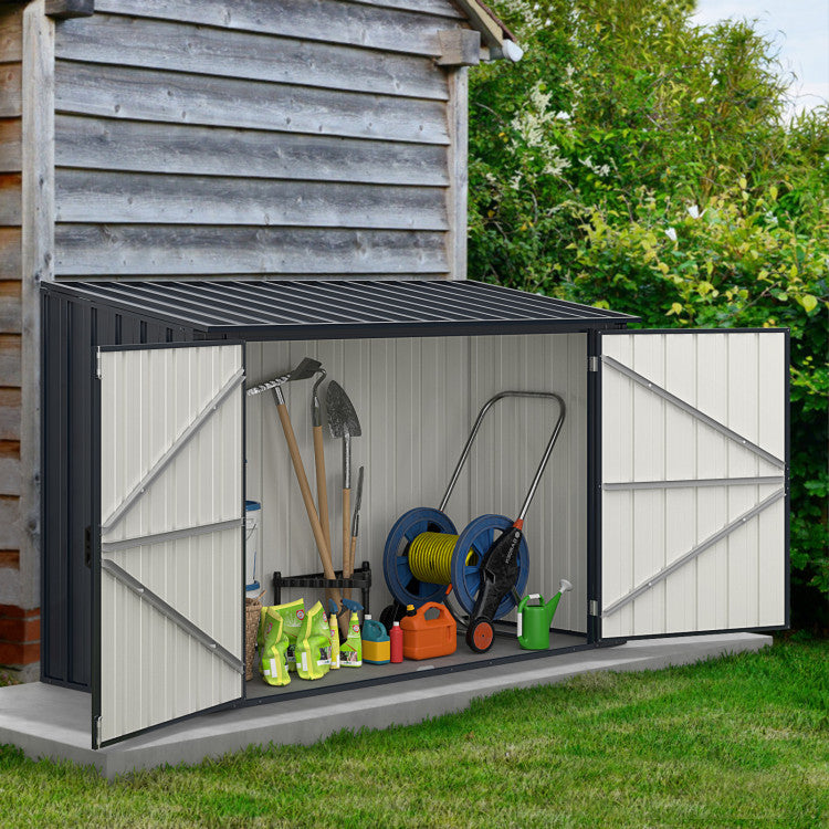 6.3 x 2.8-FT-Outdoor-Metal-Storage-Shed-Rustproof-Steel-Tool-Organizer-House-with-Lockable-Door-and-Retractable-Hydraulic-Rods