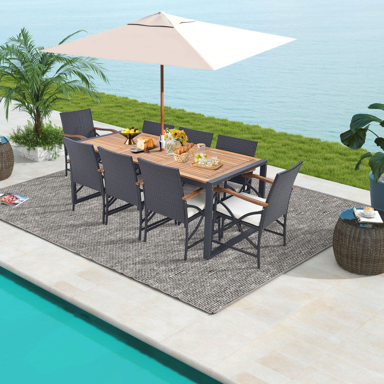 9-Pieces-Outdoor-Rattan-Dining-Table-Set-Patio-Wicker-Furniture-Set-with-Umbrella-Hole-and-Cushions