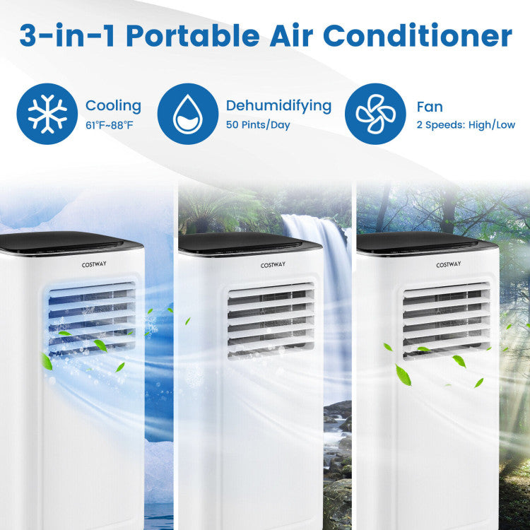 9000BTU Portable Air Conditioner 3-in-1 AC Cooling Unit Dehumidifier