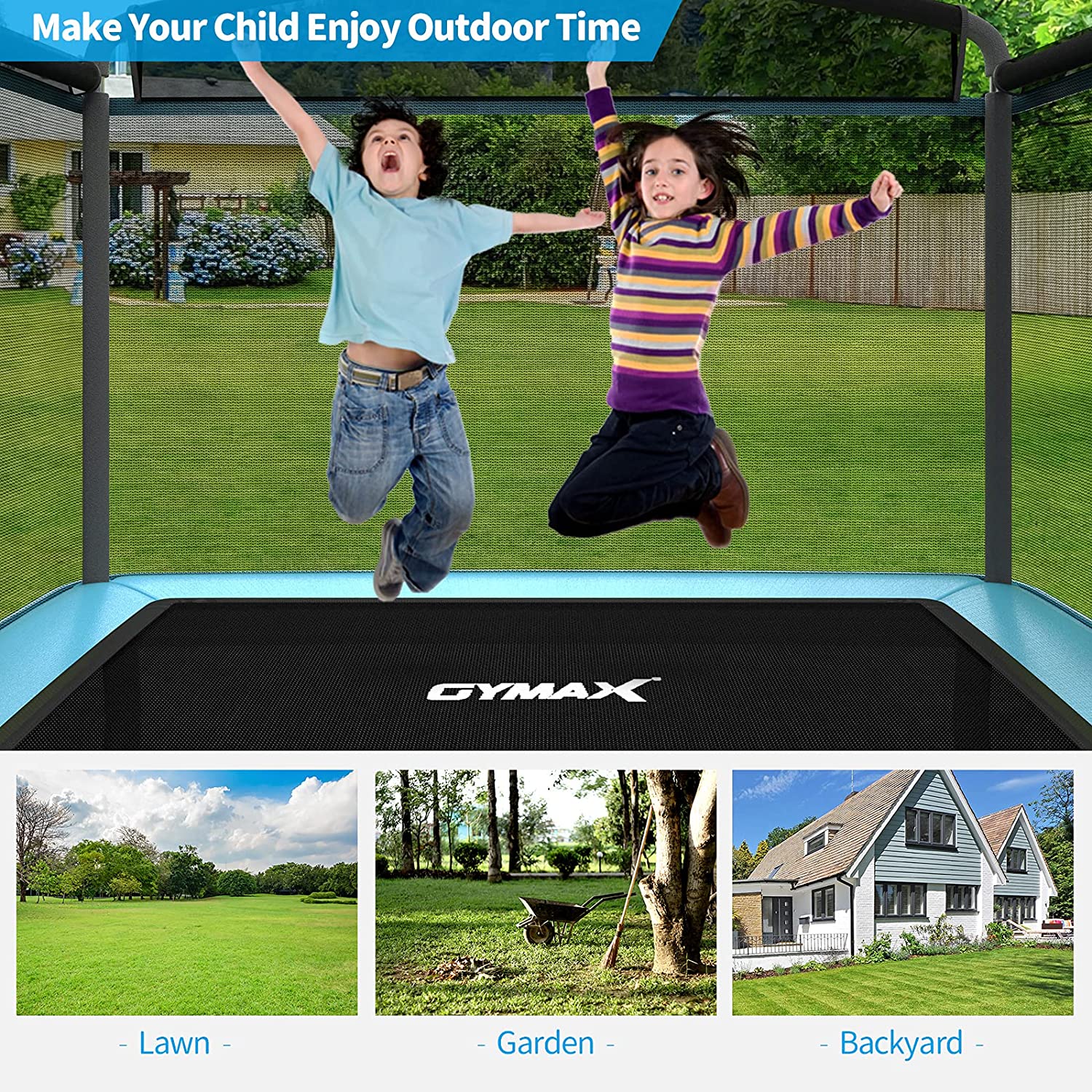 6FT Kids Entertaining Combo Bounce Trampoline with Swing & Enclosure Safety Net