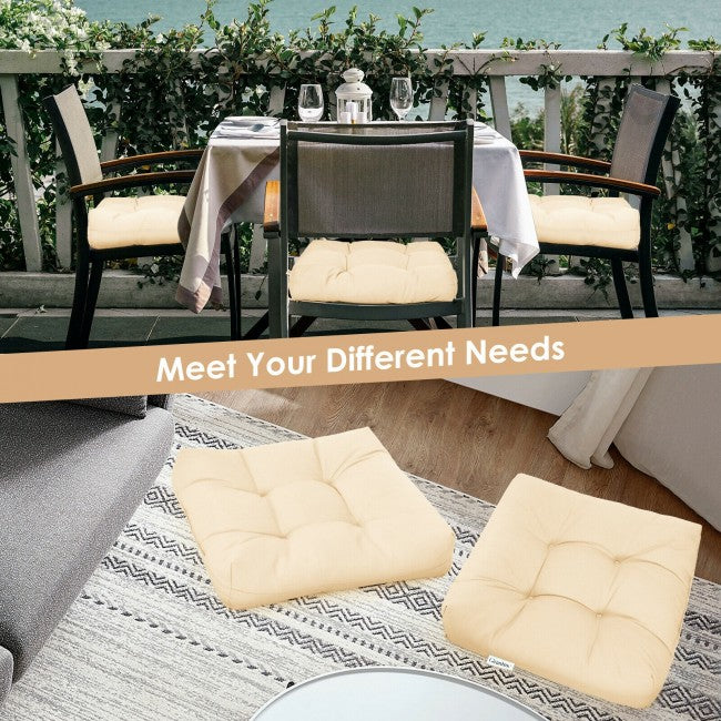 21 Inch x 21 Inch Patio Chair Seat Cushion Pads for Indoor and Outdoor