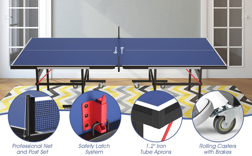 9 x 5 Feet Foldable cTable All-Weather Ping Pong Table