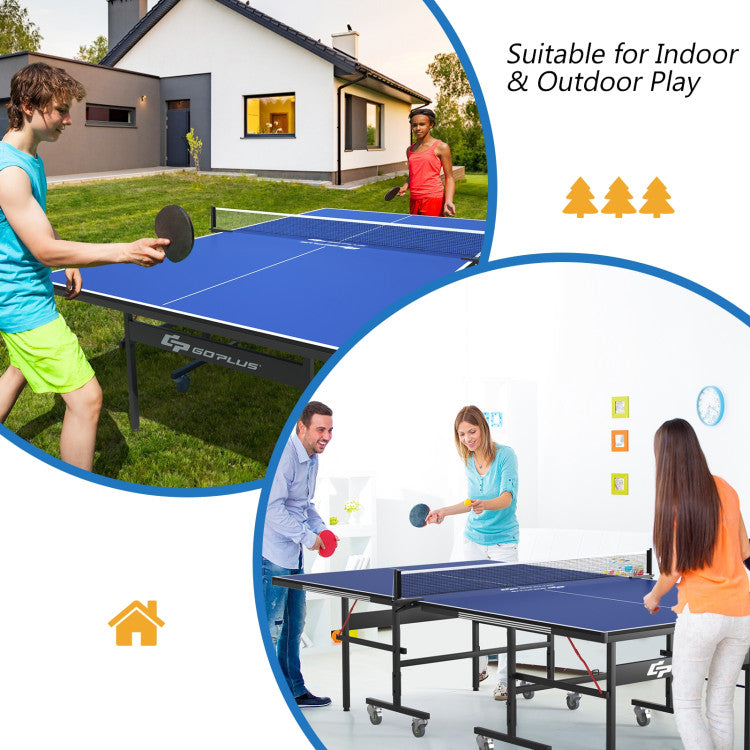 9 x 5 Feet Foldable cTable All-Weather Ping Pong Table