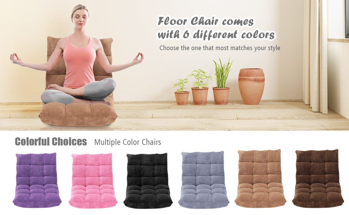 14-Position Adjustable Cushioned Floor Chair