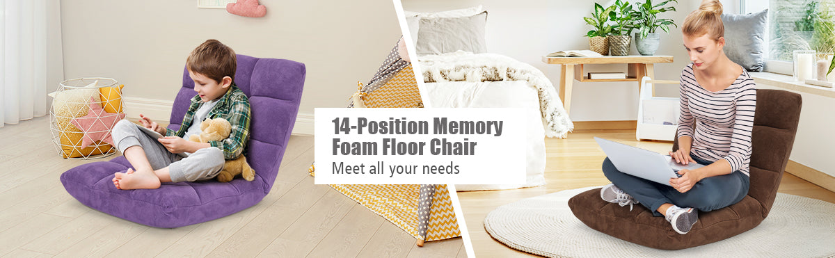 14-Position Adjustable Cushioned Floor Chair