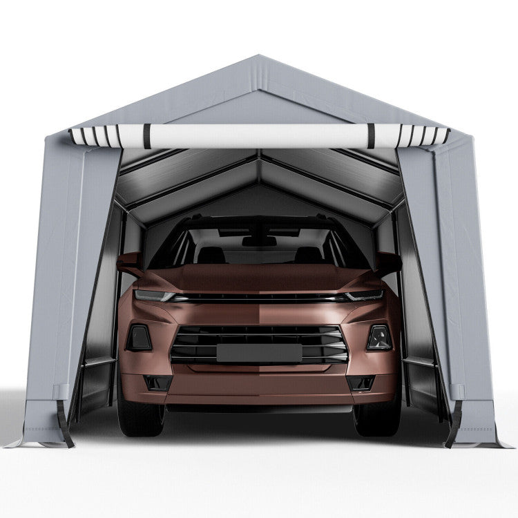 Chairliving 10.2 x 20.4 Feet Outdoor Heavy Duty Carport Car Canopy Garage Party Tent Boat Storage Shelter with Doors