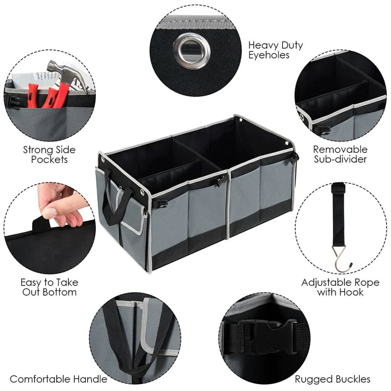 Chairliving 14 Cubic Feet Rooftop Cargo Box Waterproof Duty Car Carrier Roof Bag with Car Trunk Organizer