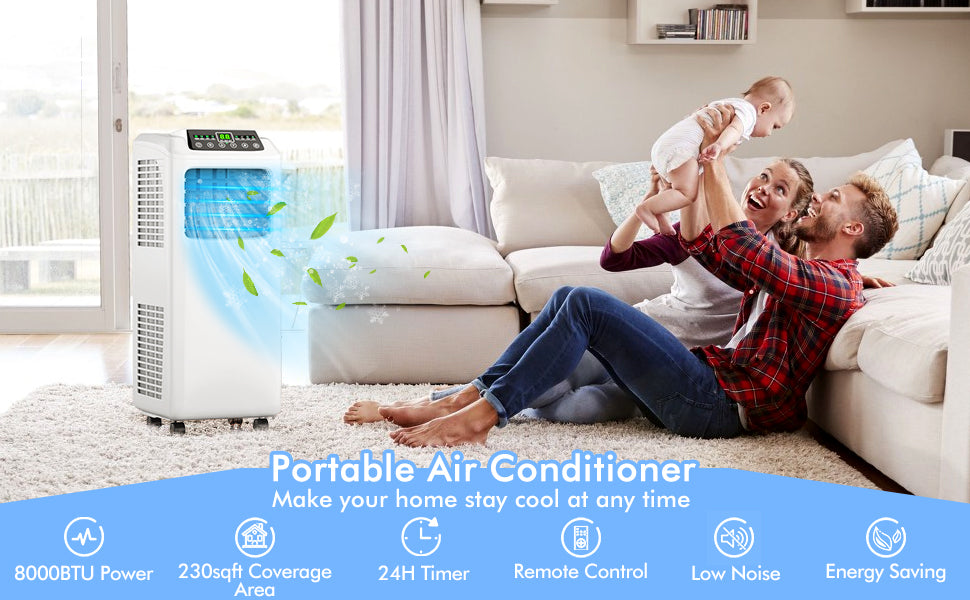 Chairliving 3-In-1 Multifunctional Air Cooler 8000BTU Portable Air Conditioner with Remote Control