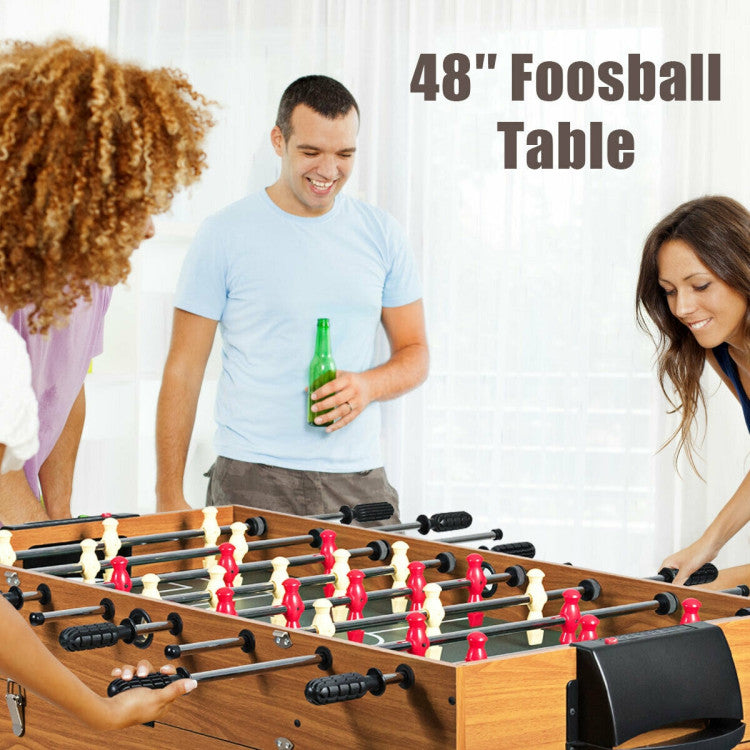 Chairliving 3-in-1 Combo Game Table 48Inch Multi Game Table with Soccer Slide Hockey Billiard for Game Rooms Family Night