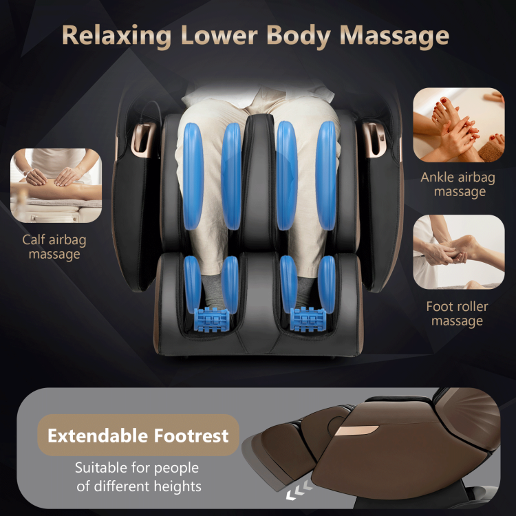 Chairliving 3D Zero Gravity Shiatsu Massage Chair SL-Track Full Body Electric Massage Recliner with 4 Massage Techniques and 4 Auto Modes