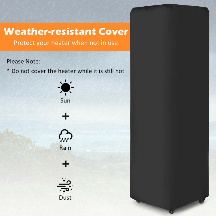 Chairliving 41000 BTU Outdoor Propane Gas Heater with Waterproof Cover and Lockable Wheels
