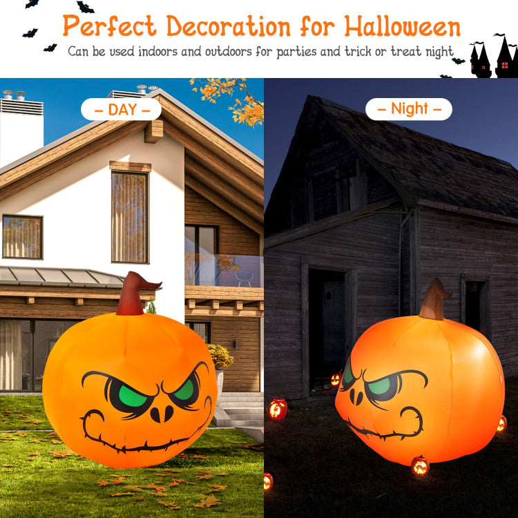 Chairliving 4 Feet Halloween Inflatable Pumpkin with Build-in LED Light and Transformer