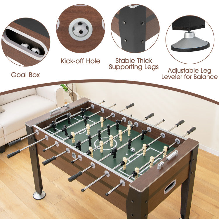 Chairliving 54 Inch Football Table Indoor Soccer Game Table Competition Sized Football Arcade Room Sport for Adults Kids