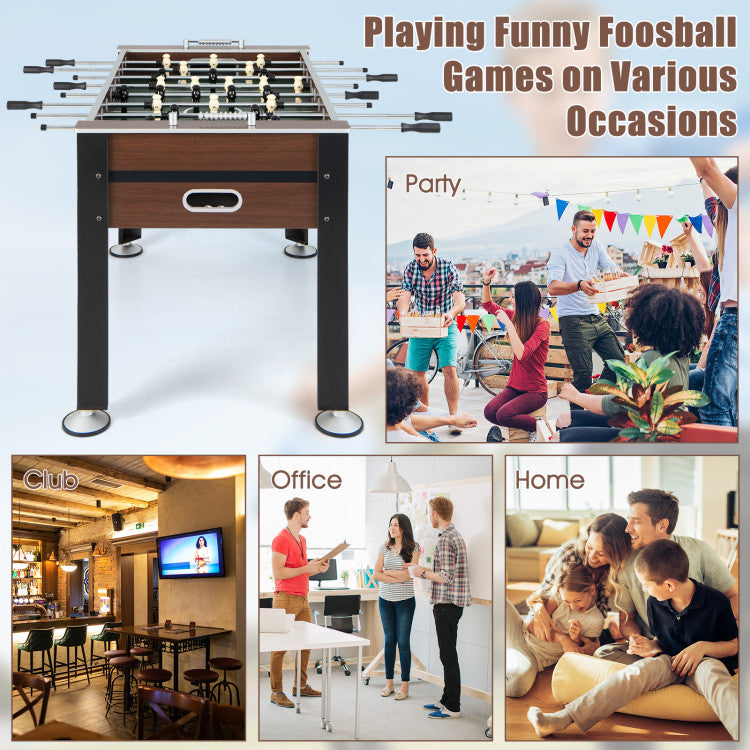 Chairliving 54 Inch Football Table Indoor Soccer Game Table Competition Sized Football Arcade Room Sport for Adults Kids