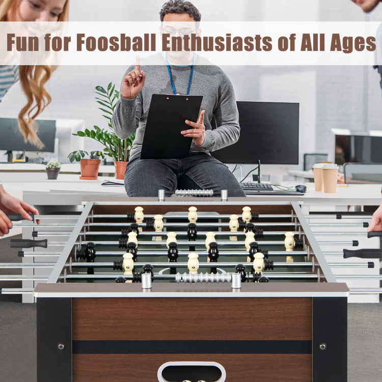 Chairliving 54 Inch Football Table Indoor Soccer Game Table Competition Sized Football Arcade Room Sport for Adults Kids