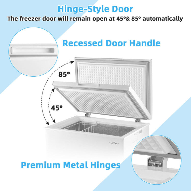 Chairliving 5 Cu Ft Compact Chest Freezer Refrigerator with 7-Grade Adjustable Temperature and Removable Storage Basket