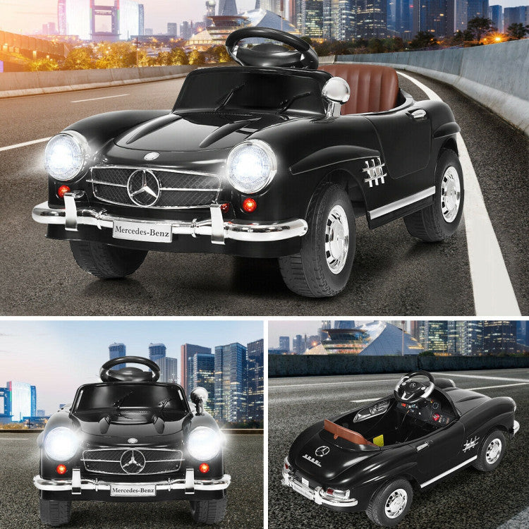 Chairliving 6V Kids Ride-On Car Battery Powered Licensed Mercedes Benz 300SL Electric Vehicle with Parent Remote Control Safety Belt