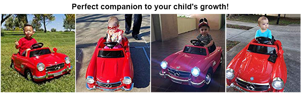 Chairliving 6V Kids Ride-On Car Battery Powered Licensed Mercedes Benz 300SL Electric Vehicle with Parent Remote Control Safety Belt