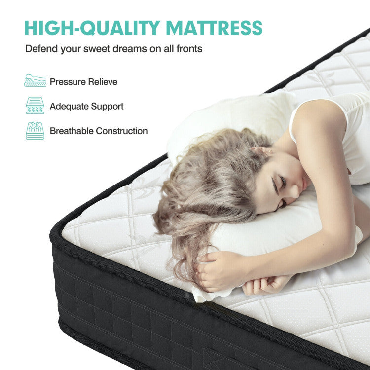 Chairliving 8 Inch Memory Foam Bed Mattress Medium Firm with Breathable Mattress Cover for Pressure Relieve