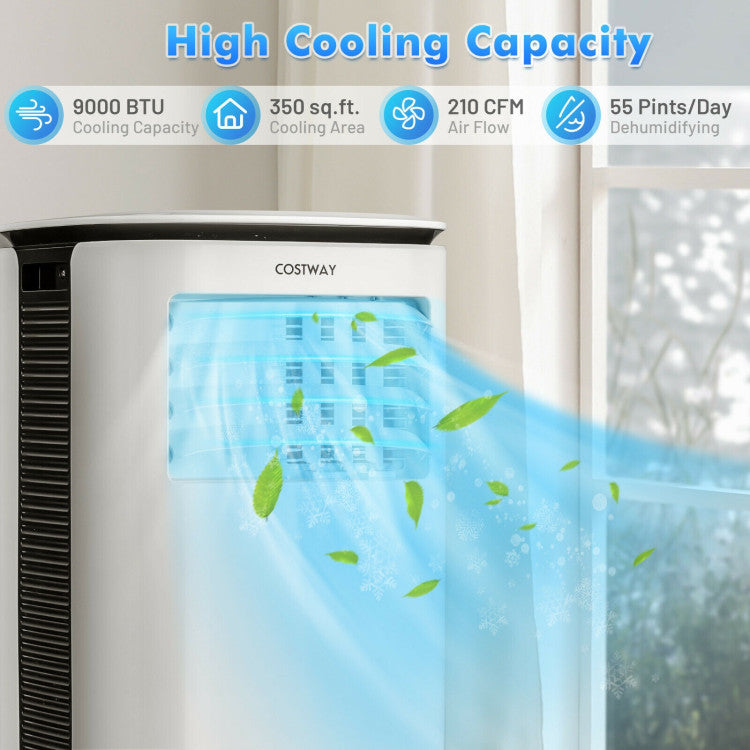 Chairliving 9000 BTU 3-in-1 Portable Air Conditioner AC Cooling Unit with Remote Control and LED Display