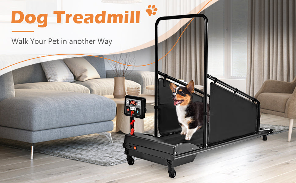 Chairliving Dog Treadmill Running Machine Pet Exercise Equipment with Remote Control and LCD Display for Small Medium-Sized Dogs