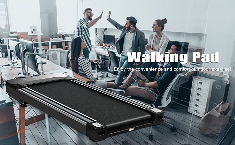 Chairliving Electric Treadmill Walking Pad Under Desk Treadmill with Touchable LED Display and Wireless Remote Control